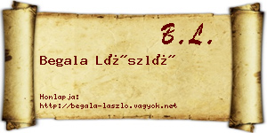 Begala László névjegykártya