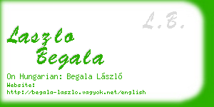 laszlo begala business card